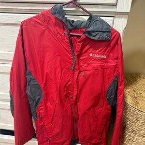 Columbia Crimson and Charcoal Jacket